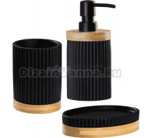 Набор Стакан Ridder Bailey черный + Мыльница черная + Дозатор черный