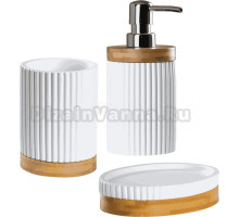 Набор Стакан Ridder Bailey белый + Мыльница белая + Дозатор белый