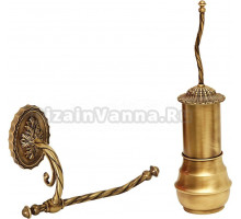 Набор Ершик Migliore Edera 16890 бронза, напольный + Держатель 16887 бронза