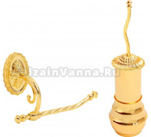 Набор Ершик Migliore Edera 16938 золото, напольный + Держатель 16935 золото