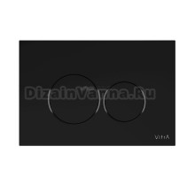 Кнопка смыва для унитаза VitrA Origin 740-2450 пластик, цвет глянцевый черный, с антибактериальным покрытием