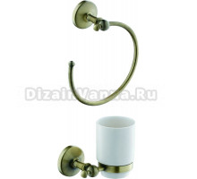 Набор Стакан Art&Max Antic AM-E-2668Q + Полотенцедержатель AM-E-2680Q