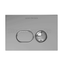 Кнопка смыва для унитаза VitrA Liquid 740-2180 металл, цвет глянцевый хром, с антибактериальным покрытием