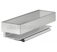 Полка Keuco Edition 11 11159 со стеклоочистителем, нержавеющая сталь finish, алюминий серебристый анодированный