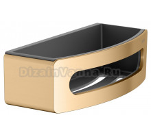 Полка Keuco Elegance 11658 латунь шлифованная, антрацит