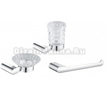 Набор Стакан Rose RG17 RG1712 хром + Мыльница RG1703 хром + Полотенцедержатель RG1706 хром