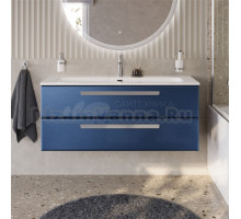 Тумба с раковиной Cezares Eco Cer-N 120 sapfiro, раковина Eco 120, ручки серые