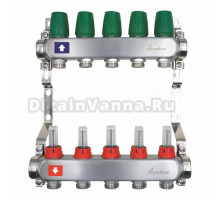 Коллекторная группа Arrowhead CS-500 1" ВР-3/4" НР, 5 выходов, с расходомерами