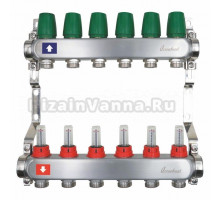 Коллекторная группа Arrowhead CS-500 1" ВР-3/4" НР, 6 выходов, с расходомерами