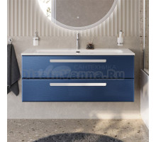 Тумба с раковиной Cezares Eco Cer-N 120 sapfiro, раковина Eco 120, ручки сатин