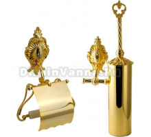 Набор Ершик Migliore Elisabetta 17064 золото + Держатель 17058 золото