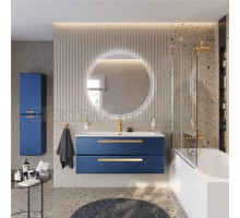 Мебель для ванной комнаты Cezares Eco Cer-N 120 sapfiro, раковина Eco 120, ручки сатиновое золото