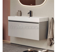 Тумба с раковиной Aqwella Pure 100 серый туман