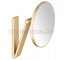 Косметическое зеркало Keuco iLook Move 17612 настенное, с увеличением, шлифованная латунь