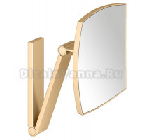 Косметическое зеркало Keuco iLook Move 17613 настенное, с увеличением, шлифованная латунь