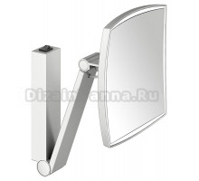 Косметическое зеркало Keuco iLook Move 17613 с подсветкой, настенное, с увеличением, нержавеющая сталь finish