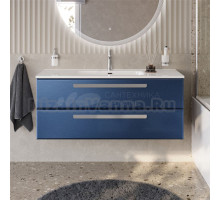 Тумба с раковиной Cezares Eco Cer-N 120 sapfiro, раковина Duet 120, ручки серые