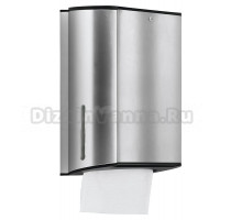 Диспенсер бумажных полотенец Keuco Plan 14985 нержавеющая сталь finish, черный