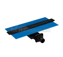 Душевой трап (лоток) VitrA Eco-Flow DK100 60 см, решетка матовая черная, с сифоном