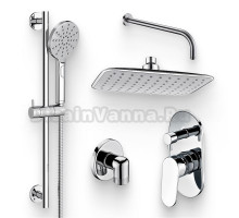 Душевой комплект Смеситель Wasserkraft Donau 5341, С ВНУТРЕННЕЙ ЧАСТЬЮ + Гарнитур A144 + Подключение A134 + Душ A031 + Кронштейн A097