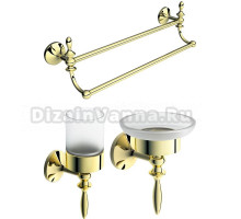 Набор Стакан Art&Max Bohemia AM-E-4268-Do + Мыльница AM-E-4299-Do + Полотенцедержатель AM-E-4248-Do