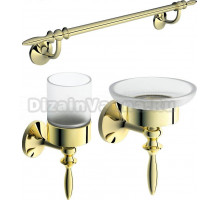 Набор Стакан Art&Max Bohemia AM-E-4268-Do + Мыльница AM-E-4299-Do + Полотенцедержатель AM-E-4224-Do