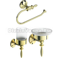 Набор Стакан Art&Max Bohemia AM-E-4268-Do + Мыльница AM-E-4299-Do + Полотенцедержатель AM-E-4280-Do