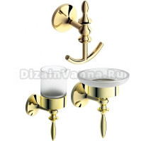 Набор Стакан Art&Max Bohemia AM-E-4268-Do + Мыльница AM-E-4299-Do + Крючок AM-E-4286B-Do