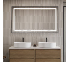 Зеркало BelBagno Kraft 140x80 с подсветкой, черное