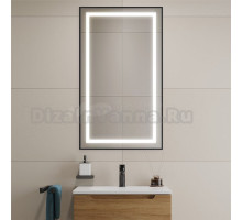 Зеркало BelBagno Kraft 50x90 с подсветкой, черное