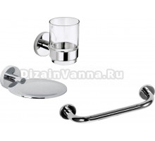 Набор Стакан Nofer Brass 16356.B + Мыльница 16362.B + Полотенцедержатель 16352.B