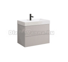 Тумба с раковиной Belux Сиртаки 85 подвесная, светлый миндаль матовый