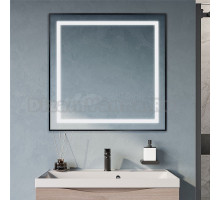Зеркало BelBagno Kraft 80x80 с подсветкой, черное