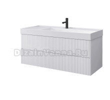 Тумба с раковиной Belux Сиртаки 120 подвесная, белая глянцевая, раковина 1200-02