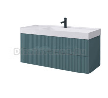 Тумба с раковиной Belux Сиртаки 120 подвесная, голубой малахит матовый , раковина 1200-02