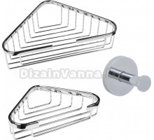 Набор Крючок Nofer Niza 16851.B хром + Полка 09053.B + Мыльница 09052.B