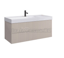 Тумба с раковиной Belux Сиртаки 120 подвесная, светлый миндаль матовый , раковина 1200-01