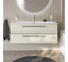 Тумба с раковиной Cezares Eco Cer-N 120 брашированная альпака, раковина Eco 120, ручки серые