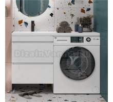 Тумба под раковину без столешницы Vigo Urban 60 2 ящика, под стиральную машину, белая