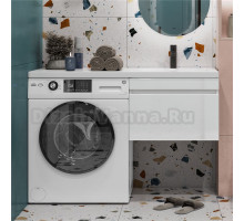 Тумба с раковиной Vigo Urban 60 R 1 ящик, под стиральную машину, белая