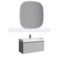 Мебель для ванной комнаты Aqwella Pure 100 серый туман