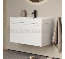 Тумба с раковиной Aqwella Pure 100 белая