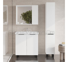 Мебель для ванной комнаты VIANT Берлин 60 напольная, с дверцами, матовая белая