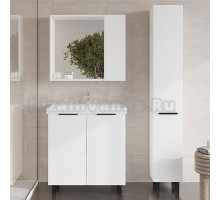 Мебель для ванной комнаты VIANT Берлин 80 напольная, с дверцами, матовая белая