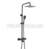 Душевая стойка Shevanik S3096H с термостатом, черный
