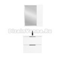 Мебель для ванной комнаты VIANT Берлин 60 подвесная, с ящиками, матовая белая