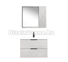 Мебель для ванной комнаты VIANT Берлин 80 подвесная, с ящиками, цемент