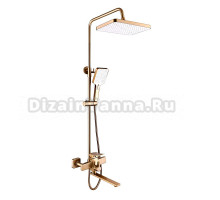 Душевая стойка Shevanik S6136G золотой сатин