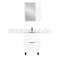 Мебель для ванной комнаты VIANT Берлин 60 напольная, с ящиками, матовая белая