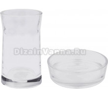 Набор Стакан Ridder Disco 2103100 прозрачный + Мыльница 2103300 прозрачная